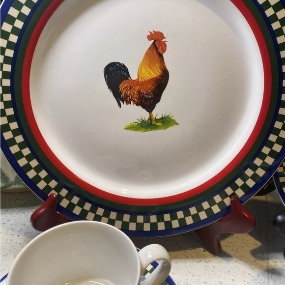COPY - 7pc INTL Tableworks Bob Timberlake Ella's Rooster Dinner Place Setting V… - Picture 6 of 8